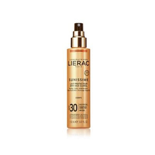 lierac sunissime anti-age spf30 sunscreen, lierac sunissime sunscreen bottle, body sunscreen with anti-aging properties Lierac Sunissime Anti-Age SPF30 Body Sunscreen | 150 ml Lierac Sunissime Anti-Age SPF30 Sunscreen - 150 ml lierac, anti-age, sunscreen, spf30, body-care, skincare, uv-protection, anti-aging, moisturizing, ai-generated