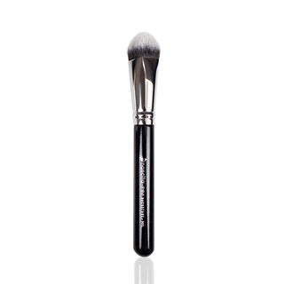 nascita 4d kabuki foundation brush 301, close up of kabuki brush bristles, applying foundation with kabuki brush Nascita 4D Kabuki Foundation Brush 301 - Effortless Application for All Skin Types | Synthetic Bristles Nascita 4D Kabuki Foundation Brush 301 foundation-brush, makeup-tools, kabuki-brush, nascita, synthetic-bristles, liquid-foundation, makeup-applicator, hygienic-tools, ai-generated, beauty-products