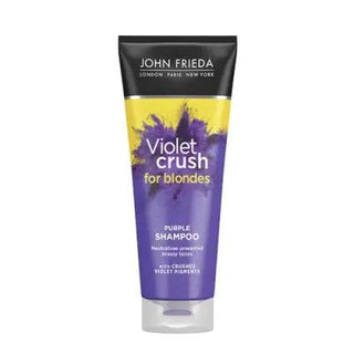 john-frieda-violet-crush-shampoo-250ml, bottle-of-john-frieda-violet-crush-shampoo John Frieda Violet Crush Shampoo - Yellow Tone Neutralizer | 250 ml John Frieda Violet Crush Shampoo - 250ml john-frieda, violet-crush-shampoo, shampoo, purple-shampoo, blonde-hair-care, yellow-tone-neutralizer, hair-care, daily-use-shampoo, crushed-violet-pigments, ai-generated