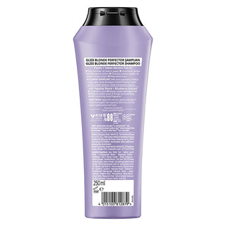 gliss blonde perfector purple shampoo bottle, gliss shampoo usage instructions Gliss Blonde Perfector Purple Shampoo - Moisturizing Care for Color-Treated Hair | 8.45 fl. oz. Gliss Blonde Perfector Purple Shampoo - For Color-Treated Hair gliss, purple-shampoo, hair-care, color-treated-hair, blonde-hair, brassiness-reduction, moisturizing, shine-enhancing, damaged-hair-repair, ai-generated