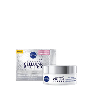 Nivea Hyaluron Cellular Filler Anti-Aging Day Cream with SPF30 - Moisturizing & Protective Skincare Nivea Hyaluron Cellular Filler Day Cream SPF30 Nivea Hyaluron Cellular Filler, Anti-aging day cream, SPF30 day cream, Nivea anti-aging cream, Hyaluronic acid skincare, moisturizing day cream, protective skincare, anti-aging skincare, skincare with SPF, Nivea skincare, day cream with SPF30, anti-aging cream, skincare routine, youthful skin, fine lines and wrinkles reduction