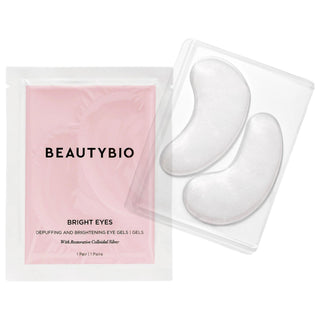 Bright Eyes Colloidal Silver Eye Mask - De-puffing & Brightening Gels for Dark Circles, Cruelty-free Skincare Bright Eyes Colloidal Silver Eye Mask - Brightens & De-puffs Colloidal Silver Eye Mask, Brightening Eye Gels, De-puffing Eye Masks, Cruelty-free Skincare, Gluten-free Skincare, Eye Care, Skincare, Masks, Eye Masks, Dark Circle Treatment, Puffiness Reduction, Fine Line Reduction, Natural Collagen, Illuminating Pearl, Lightweight Mask, Recyclable Packaging, Skincare for Sensitive Eyes, Brightening Ski