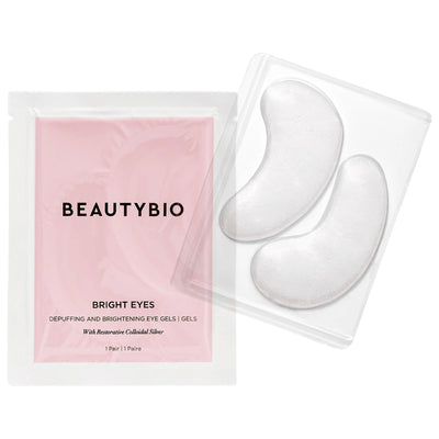 Bright Eyes Colloidal Silver Eye Mask - De-puffing & Brightening Gels for Dark Circles, Cruelty-free Skincare