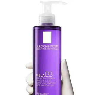 la roche posay mela b3 cleansing gel 200ml, close up of la roche posay cleansing gel bottle, application of mela b3 gel on skin La Roche Posay Mela B3 Cleansing Gel - Dark Spot Treatment | 200 ml La Roche Posay Mela B3 Cleansing Gel - Dark Spot Treatment la-roche-posay, mela-b3, cleansing-gel, dark-spot-treatment, skincare, sensitive-skin, facial-cleanser, niacinamide, daily-use, ai-generated