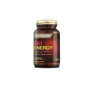 Nutraxin Big Energy: Ginseng Caffeine Capsules for Energy Boost | Korean Ginseng, Carob & Ginger Supplement Nutraxin Big Energy: Ginseng Caffeine for Energy energy supplement, ginseng caffeine capsules, natural energy booster, carob ginger supplement, energy pills for adults, Nutraxin Big Energy, Korean Ginseng supplement, caffeine supplement, ginger root extract, carob extract, energy boost, focus, alertness, cognitive function, fatigue reduction, adaptogenic, sustained energy, nutrients, antioxidants, dig