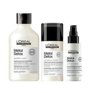 L'Oreal Professionnel Paris Serie Expert Metal Detox Hair Care Set for Damaged & Processed Hair - Anti-Metal Properties, Detoxifies & Restores Hair Health L'Oreal Metal Detox Hair Care Set - Anti-Metal Properties hair care set, anti-metal hair care, damaged hair treatment, L'Oreal Professionnel Paris, Serie Expert Metal Detox, professional hair care, hair detox, metal impurity removal, damaged hair solution, processed hair care, hair health restoration