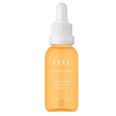 The Ceel Vitamin C Serum: 20% Ascorbic Acid - Brighten, Rejuvenate & Reduce Dark Spots | Glutathione & Ferulic Acid for 