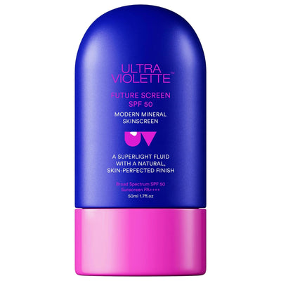 ULTRA VIOLETTE Future Screen SPF 50 Mineral Facial Sunscreen Serum - Fragrance-Free, Non-Comedogenic, Broad-Spectrum Pro