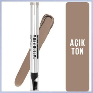 maybelline tattoo brow lift pencil blonde, maybelline eyebrow pencil with brush, close up of tattoo brow lift pencil Maybelline New York Tattoo Brow Lift Pencil - 01 Blonde | Eyebrow Enhancer Maybelline Tattoo Brow Lift Pencil - Blonde maybelline, tattoo-brow-lift, eyebrow-pencil, makeup, beauty, eyebrow-enhancement, ai-generated, water-resistant, lifting-effect, natural-brows