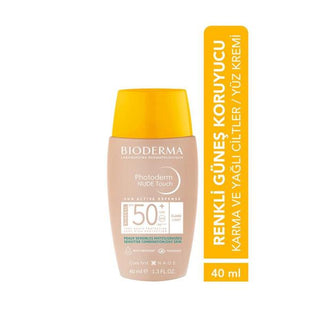 bioderma photoderm nude light sunscreen 40ml product image, bioderma photoderm nude light tube with sunscreen Bioderma Photoderm Nude Light SPF50+ Colored Sunscreen | 40ml Bioderma Photoderm Nude Light SPF50+ | 40ml bioderma, sunscreen, spf50, oily-skin, combination-skin, tinted-sunscreen, mineral-filter, skincare, ai-generated, face-sunscreen