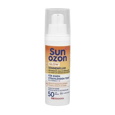Sunozon Vitamin C+E SPF50 Face Cream - Moisturizing Sun Protection for Face, Neck, and Décolletage - Vegan & Dermatologi
