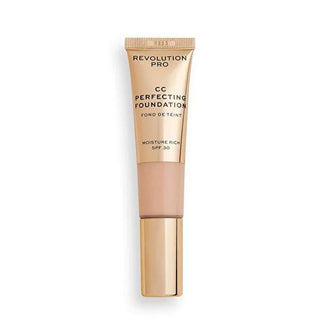 Revolution Pro Foundation CC Cream SPF 30 - Anti-Aging, Moisturizing, Hyaluronic Acid & Collagen for Dry & Combination Skin Revolution Pro CC Cream - SPF 30 Anti-Aging Foundation Revolution Pro CC Cream, Foundation for dry skin, SPF 30 foundation, Anti-aging foundation, Hyaluronic acid foundation, Collagen foundation, Moisturizing foundation, Skincare-infused makeup, Anti-wrinkle makeup, Luxurious makeup packaging, Makeup for dry skin, Makeup for combination skin