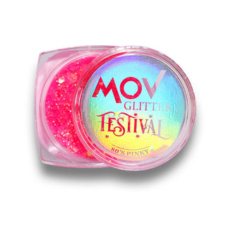 Mov Glitter Cream Festival Makeup - 80s Pinky Shimmering Body Makeup with Moisturizing Formula Mov Glitter Cream - Moisturizing Festival Makeup glitter cream, festival makeup, shimmering body makeup, moisturizing glitter cream, Pinky glitter cream, cosmetic, decorative makeup, event makeup, moisturizing cream, sparkly makeup, festival cosmetics