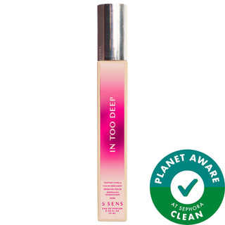 In Too Deep Eau de Parfum Travel Spray - Warm & Sweet Gourmands Fragrance with Tahitian Vanilla & Australian Sandalwood In Too Deep Eau de Parfum - Warm & Sweet Gourmands Fragrance Eau de Parfum, Travel Spray, Warm & Sweet Gourmands, Clean Beauty, Sustainable Fragrance, Tahitian Vanilla, Australian Sandalwood, Sparkling Sugar, Italian Bergamot, Musk, Fragrance for Women, Luxury Perfume, Compact Fragrance, Clean Fragrance, Eco-Friendly Perfume, Women's Perfume, Gift for Her
