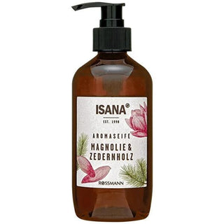 Isana Moisturizing Liquid Hand Soap with Magnolia & Cedar Wood - 11.85 fl oz, Vegan & Dermatologically Tested Isana Moisturizing Hand Soap - Vegan & Dermatologically Tested liquid hand soap, moisturizing hand soap, vegan hand soap, dermatologically tested hand soap, magnolia scented soap, cedar wood aroma soap, pH balanced hand soap, glycerin hand soap, gentle hand soap, softening hand soap, refreshing hand soap, vegan skincare, skincare essentials, hand hygiene, sensitive skin products