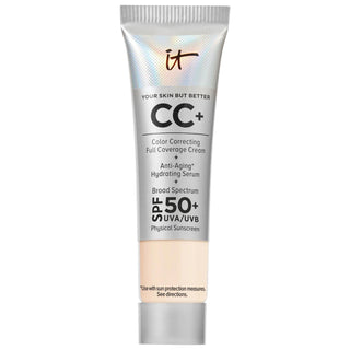 IT Cosmetics CC+ Cream: Full Coverage Color Correcting Foundation SPF 50+ - Hydrating, Anti-Aging, Flawless Complexion IT Cosmetics CC Cream: Full Coverage Foundation SPF 50+ CC Cream, Full Coverage Foundation, Color Correcting Foundation, SPF 50 Foundation, Hydrating Foundation, Anti-aging Foundation, Foundation for acne scars, Foundation for wrinkles, Foundation for redness, Foundation for dark circles, makeup, face makeup, foundation, full coverage, SPF 50, hyaluronic acid, niacinamide, vitamin E, rednes
