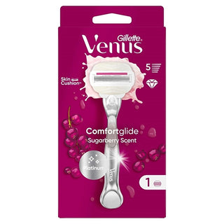 Gillette Venus Comfort Glide Sugarberry Women's Razor - 3-Blade Scented Razor for Smooth Shaving Gillette Venus Comfort Glide Sugarberry Women's Razor women's razor, scented razor, comfortable shaving, 3-blade razor, ergonomic handle razor, smooth shaving, lubrication, precision shaving, personal care, shaving essentials, Gillette Venus, Sugarberry, women's grooming, shaving products