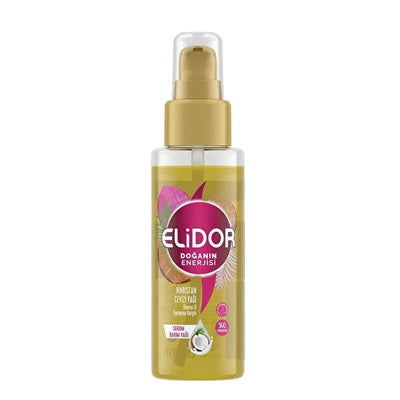 Elidor Coconut Hair Care Oil - Natural Repair Serum for Damaged Hair, 2.71 fl oz