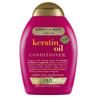 OGX Keratin Oil Hair Conditioner: Anti-Breakage Formula for Stronger, Shinier Hair - Sulfate Free, Argan Oil Infused (13 fl oz) OGX Keratin Conditioner: Strengthen & Repair Damaged Hair keratin hair conditioner, argan oil hair conditioner, anti-breakage conditioner, sulfate free conditioner, hair strengthening conditioner, damaged hair repair, split ends treatment, OGX conditioner, hair conditioner, keratin, argan oil, anti-breakage, sulfate-free, hair strengthening, damaged hair, split ends, OGX, hair care
