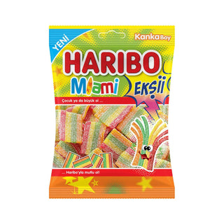 Haribo Sour Miami Gummy Candy with Tangy Sugar Coating 70g