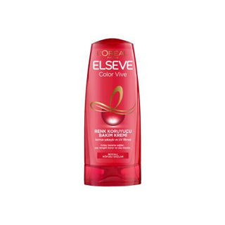 Loreal Elseve Colorvive - Nourishing Hair Care for Vibrant Colored Hair - 12.18 fl oz Loreal Elseve Colorvive - Protect & Nourish Colored Hair Hair care product, Colored hair treatment, Red peony hair care, UV filter hair protection, Hair nourishment, Color protection, Hair color vibrancy, Nourishing hair cream, Colorvive, Elseve, Loreal