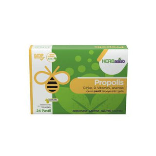 herbasist propolis pastil packaging, herbasist chewable propolis pastil on a table, herbasist propolis pastil ingredients Herbasist Propolis Pastil - Chewable Supplement | 24 Count Herbasist Propolis Pastil - Chewable Supplement | 24 Count herbasist, propolis, chewable-supplement, immune-support, vitamin-d, zinc, acerola, health-conscious, ai-generated, dietary-supplement