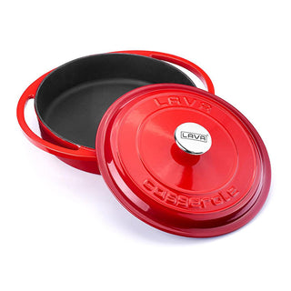 Lava Cast Iron Cookware - Heritage Series Multi-Purpose Pan 11 Inch, Durable Enamel Finish, Dishwasher Safe - Ideal for Home Cooks Lava Cast Iron Cookware - Durable & Easy Clean cast iron cookware, enamel cookware, dishwasher safe cookware, multi-purpose cookware, Lava cast iron cookware, heritage series, durable cookware, easy clean cookware, home cook essentials, cooking essentials, kitchen must-haves