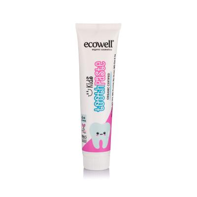 Ecowell Organic Children's Toothpaste: Natural & Safe Dental Care for Milk & Permanent Teeth with Aloe Vera & Black Mulb