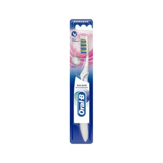 oral-b pulsar vibrating toothbrush front view, oral-b pulsar toothbrush bristles close up, oral-b pulsar toothbrush packaging Oral-B Pulsar Toothbrush - Vibrating Cleaning Power | Manual Brush Oral-B Pulsar Toothbrush - Vibrating Cleaning Power oral-b, toothbrush, vibrating-brush, manual-dental-care, plaque-removal, teeth-cleaning, oral-hygiene, personal-care, ai-generated, deep-clean