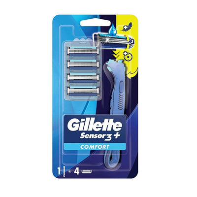 Gillette Sensor3+ Comfort: Smooth, Comfortable Shave with Replaceable Razor Blade Cartridges, Up to 48 Shaves