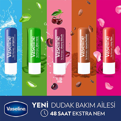 Vaseline Vaseline Lip Therapy Cocoa Butter Lip Balm - 48 Hour Moisturization, Non-Greasy, Dry Lip Care