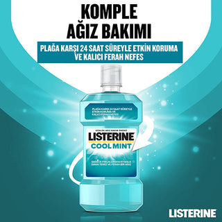 Listerine Cool Mint Mouthwash 500ml - Refreshing Antiseptic