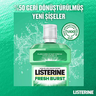 Listerine Fresh Burst Mouthwash 250ml - Cool Mint Flavor | Oral Care