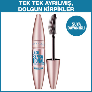 Maybelline Lash Sensational Waterproof Mascara - Black | Volume & Definition