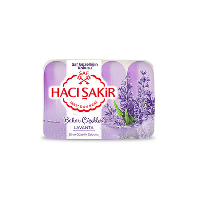 Hacı Şakir Lavender Soap - 4 x 2.5 oz Bars | Traditional Turkish Soap
