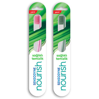 Sensodyne Nourish Soft Toothbrush - Healthy Cleaning Brush | Assorted Colors
