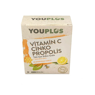 Youplus Vitamin C Zinc Propolis Effervescent Tablets - 20 Count