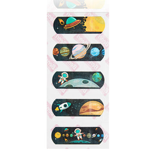 Benri Space Band-Aids 15 Pack - Colorful Designs for Kids & Adults
