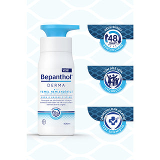 Bepanthol Derma Moisturizing Body Lotion 400ml - Non-Greasy Formula | Daily Use