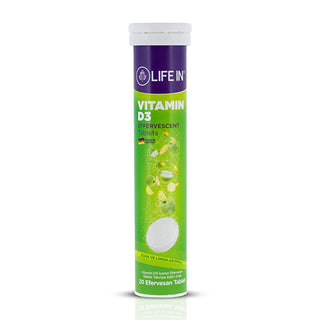 Life In Vitamin D3 Effervescent Tablets - 20 Count | Daily Supplement