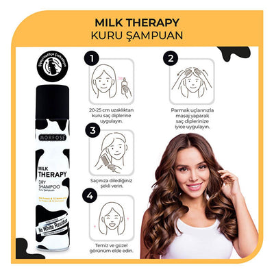 Morfose Milk Therapy Dry Shampoo - No-Rinse Hair Refreshment & Volume for All Hair Types