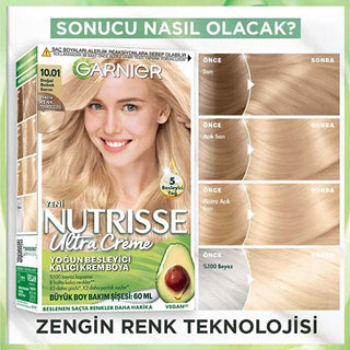 Garnier Nutrisse Intense Nourishing Permanent Hair Color 10.01 - Natural Baby Blonde | 60ml