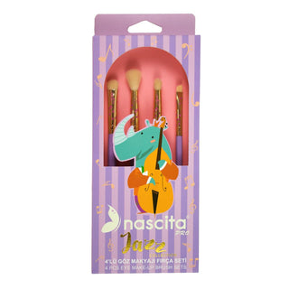 nascita jazz eye makeup brush set, blending brush from nascita jazz set, eye shadow brush from nascita jazz set, pencil brush from nascita jazz set, eyeliner brush from nascita jazz set Nascita Jazz 4-Piece Eye Makeup Brush Set - Professional Quality for Artists and Enthusiasts Nascita Jazz Makeup Brush Set - 4 Professional Brushes nascita, makeup-brushes, eye-makeup, professional-makeup, makeup-tools, cosmetic-brush-set, makeup-artists, makeup-enthusiasts, ai-generated, jazz-collection