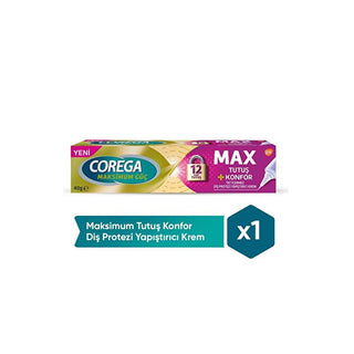 Corega MAX Grip + Comfort Denture Adhesive Cream 40 g