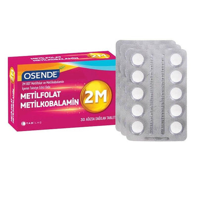Osende Methylfolate & Methylcobalamin Dietary Supplement for Nutritional Support - 30 Tablets