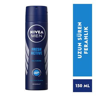 Nivea Men Fresh Active Deodorant Spray 150ml - 48 Hour Protection | for All Skin Types