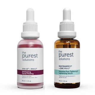 The Purest Solutions Blackhead Remover & Pore Minimizing Facial Set | AHA BHA Peeling & Niacinamide Serum | Skin Exfoliating Treatment The Purest Solutions Facial Set | Blackhead & Pore Treatment blackhead removal, pore minimizer, AHA BHA peeling solution, niacinamide serum, skin exfoliating treatment, pore tightening serum, facial peeling set, acne treatment, skin texture improvement, hyaluronic acid serum, blackhead remover, pore shrinking, skin peel, exfoliating serum, acne treatment, oily skin, combinat