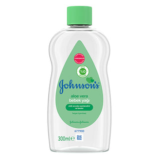 Johnson's Baby Aloe Vera Oil 300ml - Moisturizing Baby Oil | Gentle Care