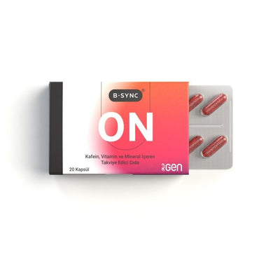 B·Sync BáSync On Dietary Supplement - Delayed Release Caffeine, B Vitamins, Zinc for Energy & Alertness