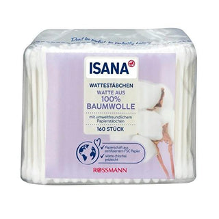 Isana: Gentle & Safe Ear Cleaning Cotton Swabs - 160 Count, 100% Cotton, Biodegradable - Perfect for Daily Hygiene & Personal Care Isana Cotton Swabs: Gentle Ear Cleaning, 160 Count cotton swabs, ear cleaning swabs, personal care swabs, hygiene swabs, biodegradable cotton swabs, chlorine free cotton swabs, cotton buds, ear wax removal, Isana Kulak Çubuğu, 100% cotton swabs, personal hygiene, family essentials, newborn care, gentle cleaning, eco-friendly, sustainable living, daily hygiene, makeup application
